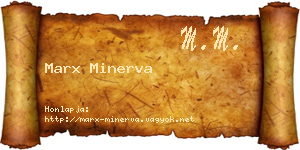 Marx Minerva névjegykártya